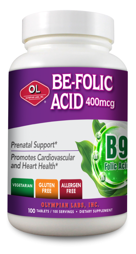 BE-Folic Acid 400mg | Olympian Labs